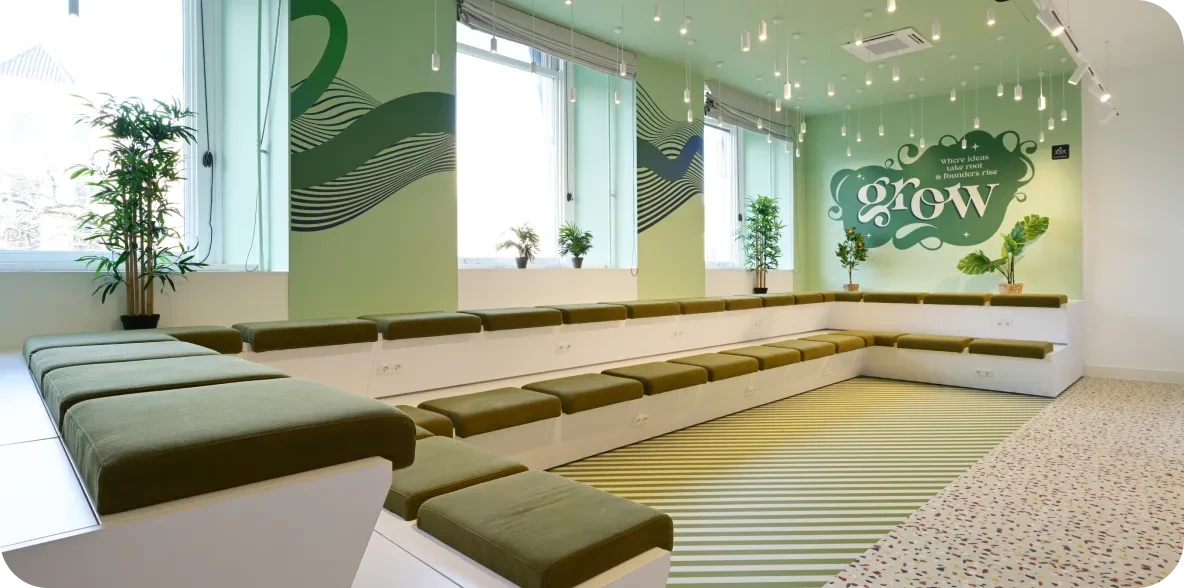 Event space and meeting room seating area at Unusual Space